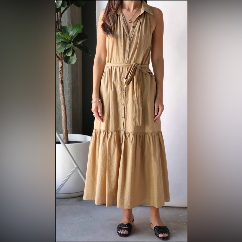 XiRENA Sleeveless Tan Midi Dress